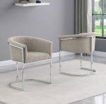 BQ-SC011: Boucle Fabric Side Chairs with Chrome