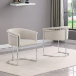 BQ-SC013: Boucle Fabric Side Chairs with Chrome