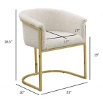 BQ-SC014-7: Boucle Fabric Side Chairs with Gold Chrome (4 Colors)