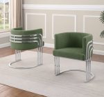 BQ-SC021 Teddy fabric barrel chairs with Silver base