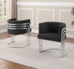 BQ-SC022 Teddy fabric barrel chairs with Silver base