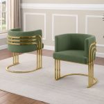 BQ- SC025 Teddy fabric Barrel chair with Gold base