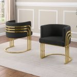 BQ-SC026 Teddy fabric Barrel chair with Gold base