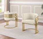 BQ- SC027 Teddy fabric Barrel chair with Gold base