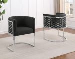 BQ-SC032: Teddy Fabric Side Chairs in Chrome