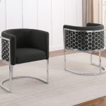 BQ-SC032: Teddy Fabric Side Chairs in Chrome