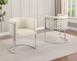 BQ-SC033: Teddy Fabric Side Chairs in Chrome