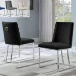 BQ-SC104 – 7: Velvet Chairs w/ Chrome