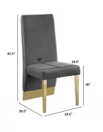 BQ-SC160 – 163: Velvet Side Chairs - Image 2