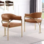 BQ-SC214 – 6: Set of 2 Leathaire Arm Side Chairs