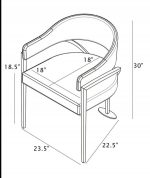 BQ-SC214 – 6: Set of 2 Leathaire Arm Side Chairs - Image 4