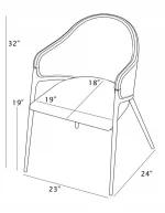 BQ-SC231 – 3: Set of 2 Leathaire Arm Side Chairs - Image 4