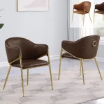 BQ-SC231 – 3: Set of 2 Leathaire Arm Side Chairs