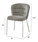 BQ-SC252 – 3: Fluffy Textured Side Chairs - Image 2