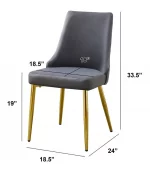 BQ-SC260-2: Pleated Velvet Side Chairs - Image 2