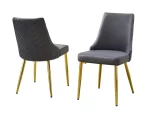 BQ-SC260-2: Pleated Velvet Side Chairs