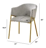 BQ-SC263 & SC264: Set of 2 Linen Side Chairs - Image 4