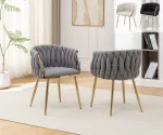 BQ-SC265-7: Braided Barrel Chairs with Boucle Fabric