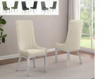 BQ-SC290-293 Teddy fabric side chair with Silver base