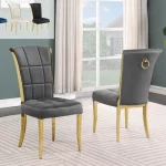 BQ-SC324 – 327 Grid Tufted w Gold Chrome