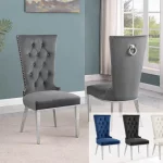 BQ-SC330 – 333: Velvet Side Chairs w Stainless Steel