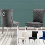 BQ-SC360 – 363: Velvet Side Chairs with Stainless Steel