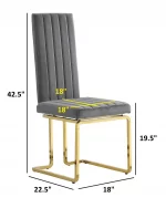 BQ-SC344 – 347: Slim Back w Gold Chrome - Image 2