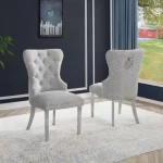 BQ-SC400 – 3: Button Tufted Chairs with Boucle Fabric