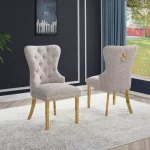BQ-SC404 –7: Button Tufted Chairs with Boucle Fabric