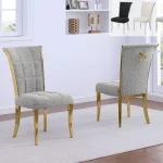 BQ-SC424 – 7: Grid Tufted Side Chairs with Boucle Fabric