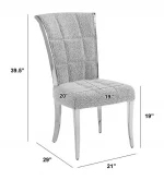 BQ-SC420 – 3: Grid Tufted Side Chairs with Boucle Fabric - Image 2