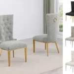 BQ-SC434 – 7: Boucle Tufted Dining Chairs