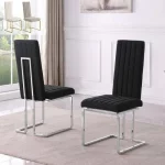 BQ-SC440 – 3: Boucle Line Tufted Dining Chairs