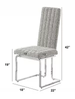 BQ-SC444 – 7: Boucle Line Tufted Dining Chairs - Image 2