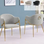 BQ-SC450 – 3: Teddy Boucle Fabric Side Chairs