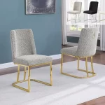 BQ-SC504 – 7: Boucle Sled Side Chairs w/ Chrome