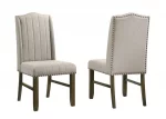 BQ- SC531: Beige Fabric Upholstered Side Chairs - Image 2