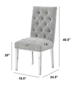 BQ-SC574– 7: Boucle Tufted Dining Chairs - Image 6