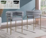 BQ-CH010-3: Boucle Fabric Counterheights with Chrome