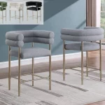 BQ-CH010-3: Boucle Fabric Counterheights with Chrome