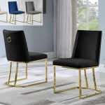 BQ-SC100 – 3: Velvet Chairs w/ Gold Chrome