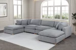 SE05 – 6PC:2CC+2AC+2OT 7: 40″x40″ Modular Sectional in Boucle Fabric
