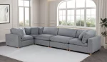 BQSE05 – 5PC: 3CC+2AC 7: 40″x40″ Modular Sectional in Boucle Fabric