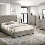 BQ-B790: Light Gray Panel Bedroom Set (EK, Q, & F)
