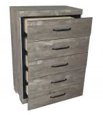 BQ-B820: Antique Gray Bedroom Set with Headboard Lamps (EK, Q, & F) - Image 3