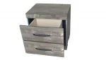 BQ-B820: Antique Gray Bedroom Set with Headboard Lamps (EK, Q, & F) - Image 4