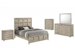 BQ-B840: Weathered Greige Bedroom Set with Panel Bed (K & Q) - Image 5