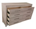 BQ-B840: Weathered Greige Bedroom Set with Panel Bed (K & Q) - Image 4