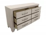 BQ- B860: Rustic Grey Oak Bedroom Set (EK & Q) - Image 2
