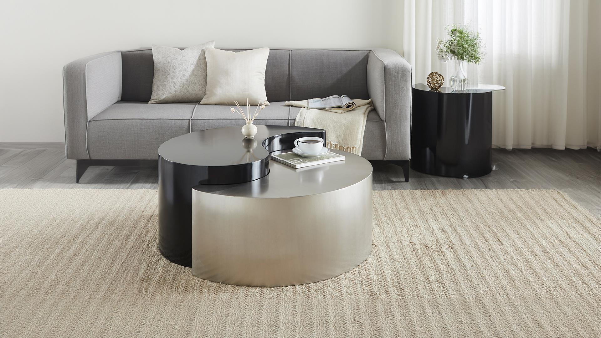 BLACK___SILVER_CT_MAIN_IMG_1920x1080 11 MAX: PG145- YING YANG COFFEE TABLE ( BLACK & SILVER, GOLD & BLACK, GOLD & SILVER ) - Image 1